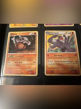 Machamp and Cubone Triumphant Trading Card Set - Yellow/Orange